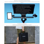 FEELWORLD TP16 16 inch Tablet Horizontal Vertical Prompting Folding Teleprompter, Bluetooth Remote Control, TP16
