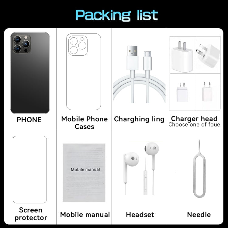 i15 Pro Max / U18, 6.53 inch Screen, Face Identification, Android 9.1 SC7731E Quad Core, Network: 3G, Dual SIM, i15 Pro Max / U18 2GB+16GB – Durable Build, Easy to Use