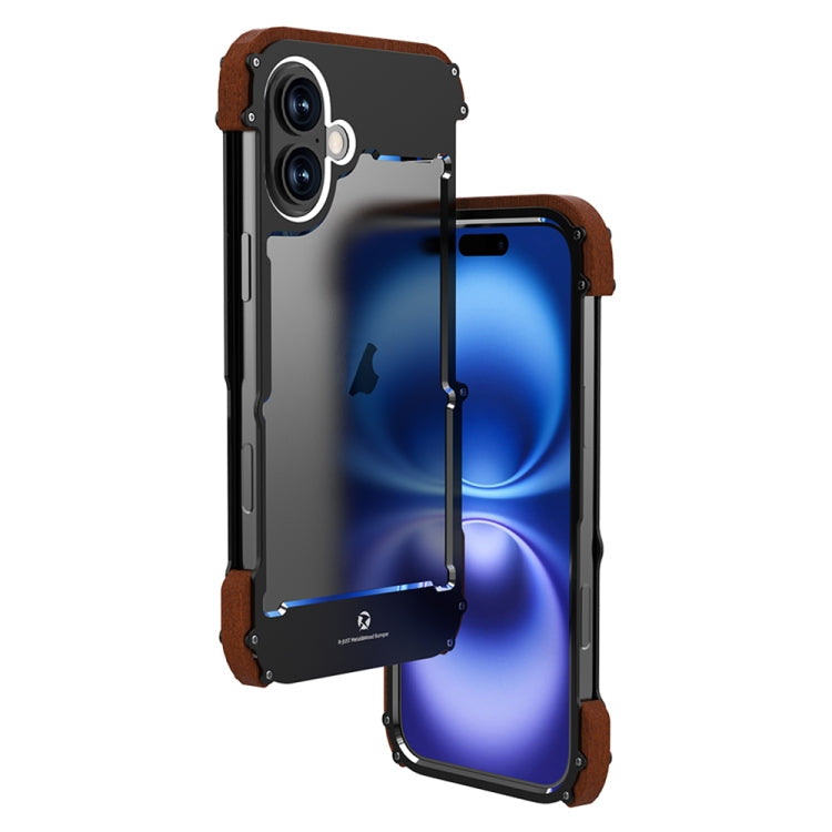 Ironwood Generation Metal Hybrid Wood Phone Case, For iPhone 16 Pro... For iPhone 16 Plus