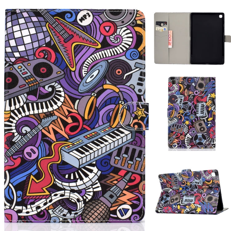 Colored Drawing Pattern Horizontal Flip PU Leather Case with Holder & Card Slot & Sleep / Wake-up Function – Card Slot, Flip, Leather, For Samsung Galaxy Tab S5e 10.5 T720 / T725, For Amazon Kindle Fire HD 8 2016/2017, For Amazon Kindle Fire HD 10 2017 For Samsung Galaxy Tab S5e 10.5 T720 T725 Graffiti