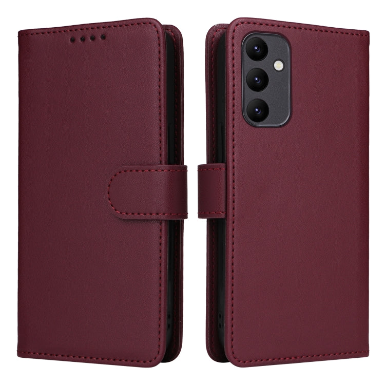 BETOPNICE BN-005 2 in 1 Detachable Imitate Genuine Leather Phone Case – Magnetic, Card Slot, Leather, For Samsung Galaxy A25 5G, For Samsung Galaxy S23 FE 5G, For Samsung Galaxy M14 5G, For Samsung Galaxy A24 4G For Samsung Galaxy A25 5G Wine Red