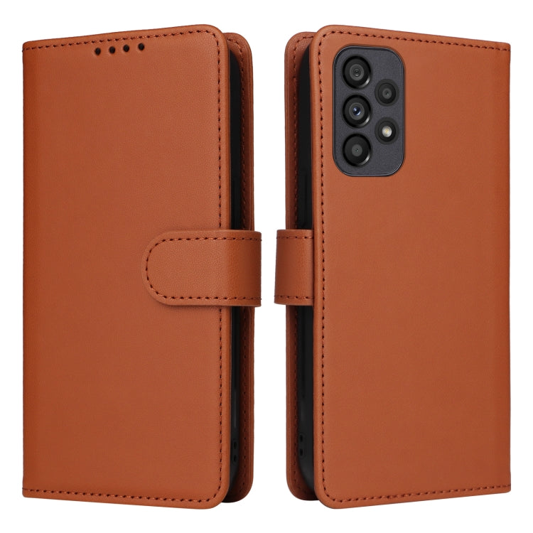 BETOPNICE BN-005 2 in 1 Detachable Imitate Genuine Leather Phone Case – Magnetic, Card Slot, Leather, For Samsung Galaxy A12 4G / A12 5G, For Samsung Galaxy A13 5G / A04S / A04, For Samsung Galaxy S20 FE, For Samsung Galaxy A53 5G For Samsung Galaxy A53 5G Brown