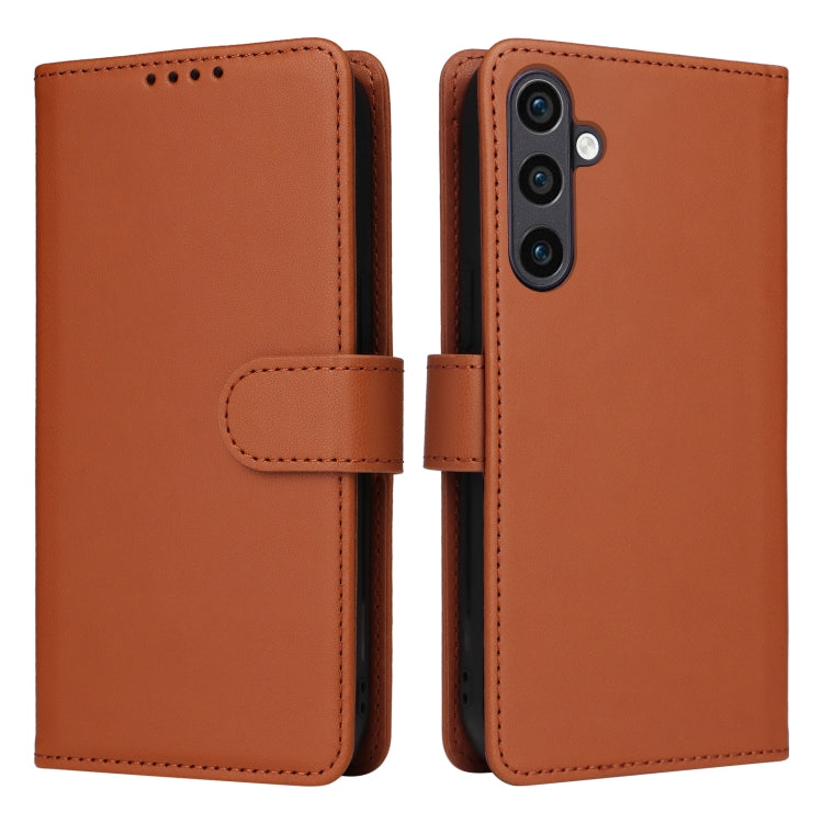 BETOPNICE BN-005 2 in 1 Detachable Imitate Genuine Leather Phone Case – Magnetic, Card Slot, Leather, For Samsung Galaxy A25 5G, For Samsung Galaxy S23 FE 5G, For Samsung Galaxy M14 5G, For Samsung Galaxy A24 4G For Samsung Galaxy S23 FE 5G Brown