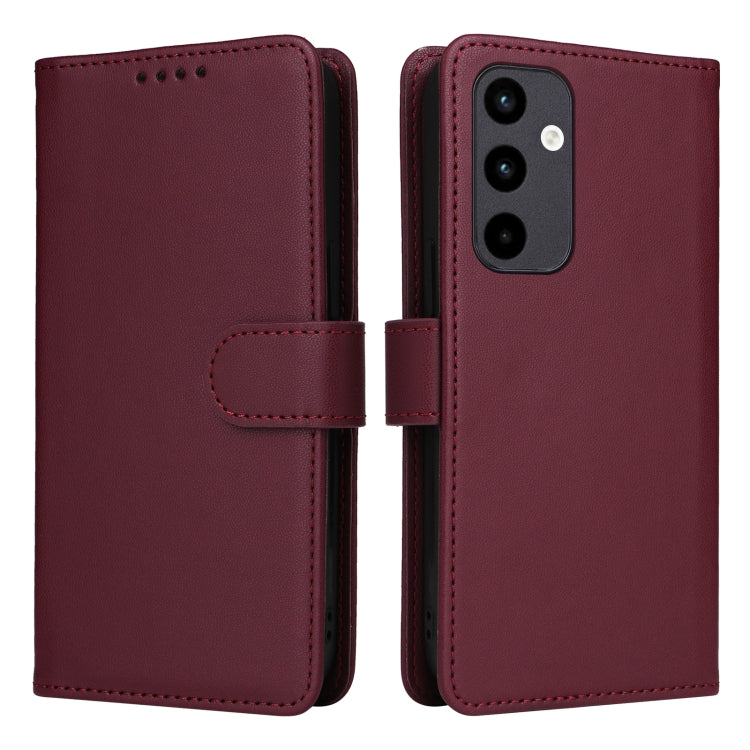 BETOPNICE BN-005 2 in 1 Detachable Imitate Genuine Leather Phone Case – Magnetic, Card Slot, Leather, For Samsung Galaxy A55, For Samsung Galaxy A35 5G, For Samsung Galaxy S24 Ultra 5G, For Samsung Galaxy S24+ 5G For Samsung Galaxy A35 5G Wine Red