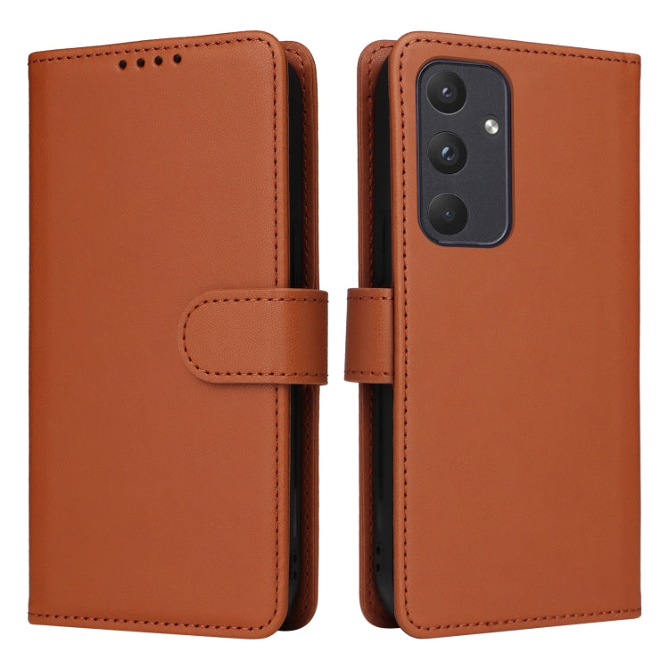 BETOPNICE BN-005 2 in 1 Detachable Imitate Genuine Leather Phone Case – Magnetic, Card Slot, Leather, For Samsung Galaxy A55, For Samsung Galaxy A35 5G, For Samsung Galaxy S24 Ultra 5G, For Samsung Galaxy S24+ 5G For Samsung Galaxy A55 Brown