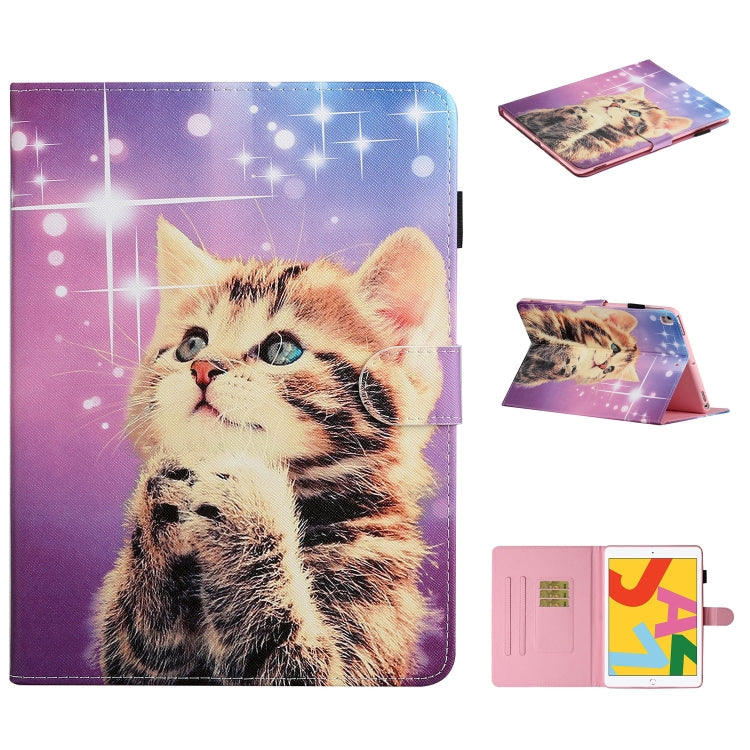 Case – 11" Screen, Leather (iPad Pro 10) For iPad Pro 10.2 2021 2020 2019 10.5 (2019) Starry Cat