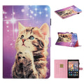 Colored Drawing Pattern Horizontal Flip PU Leather Case with Holder & Card Slot & Sleep / Wake-up Function, For Amazon Kindle Fire HD 8 (2016/2017/2018), For Amazon Kindle Fire HD 8 (2020), For Amazon Kindle Fire HD 10 (2015 / 2017) For Amazon Kindle Fire HD 8 (2016 2017 2018) Starry Cat