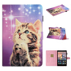 Colored Drawing Pattern Horizontal Flip PU Leather Case with Holder & Card Slot & Sleep / Wake-up Function, For Amazon Kindle Fire HD 8 (2016/2017/2018), For Amazon Kindle Fire HD 8 (2020), For Amazon Kindle Fire HD 10 (2015 / 2017) For Amazon Kindle Fire HD 8 (2016 2017 2018) Starry Cat