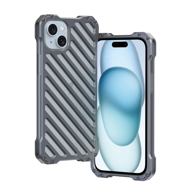 RJ-50 Phone Case – Hollow Breathable Armor Metal Phone Case, For iPhone 16 Pro Max, For... For iPhone 15