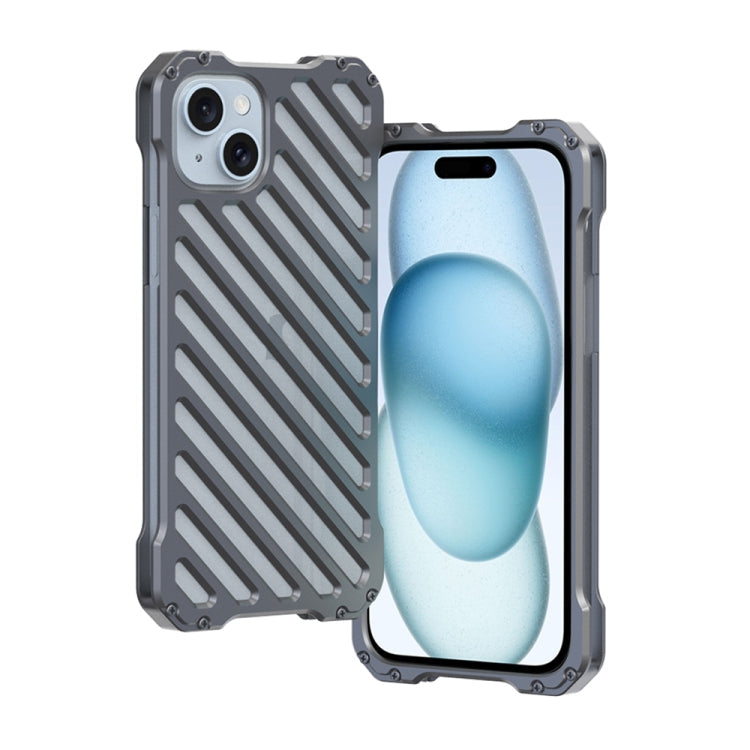 RJ-50 Phone Case – Hollow Breathable Armor Metal Phone Case, For iPhone 16 Pro Max, For... For iPhone 15 Plus