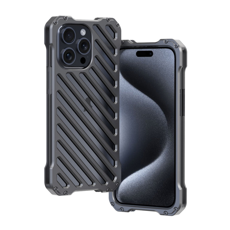 RJ-50 Phone Case – Hollow Breathable Armor Metal Phone Case, For iPhone 16 Pro Max, For... For iPhone 15 Pro