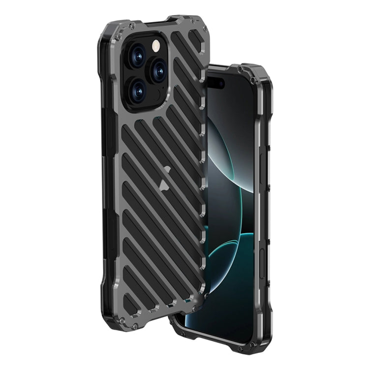 RJ-50 Phone Case – Hollow Breathable Armor Metal Phone Case, For iPhone 16 Pro Max, For... For iPhone 16 Pro