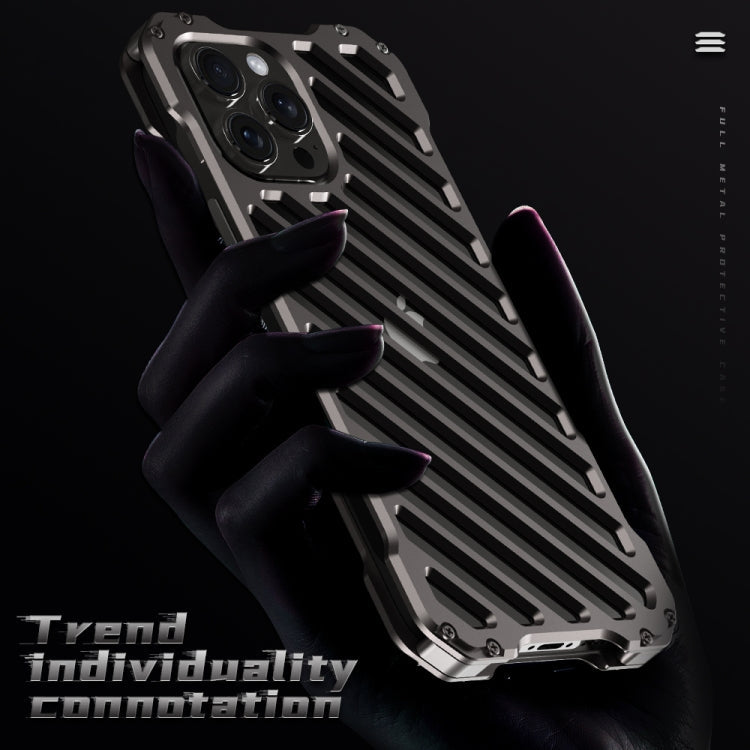 RJ-50 Phone Case – Hollow Breathable Armor Metal Phone Case, For iPhone 16 Pro Max, For...