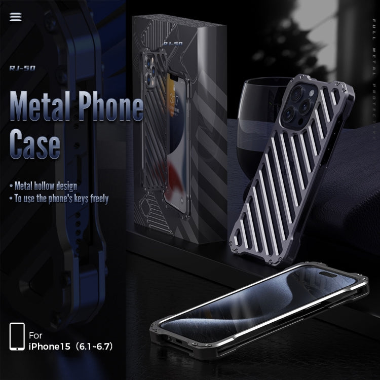 RJ-50 Phone Case – Hollow Breathable Armor Metal Phone Case, For iPhone 16 Pro Max, For...