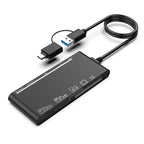 CR7 USB3.0 + Type-C Multi-function Card Reader CF / XD / MS / SD / TF Card 7 in 1, USB3.0 + Type-C – Card Slot USB3.0 + Type-C