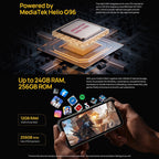 Ulefone Armor 24, Rugged Phone, Side Fingerprint, 22000mAh, 6.78 inch Android 14 MediaTek Helio G96 Octa Core, Network: 4G, NFC, Armor 24 – Lanyard, Magnetic, Fast Charging