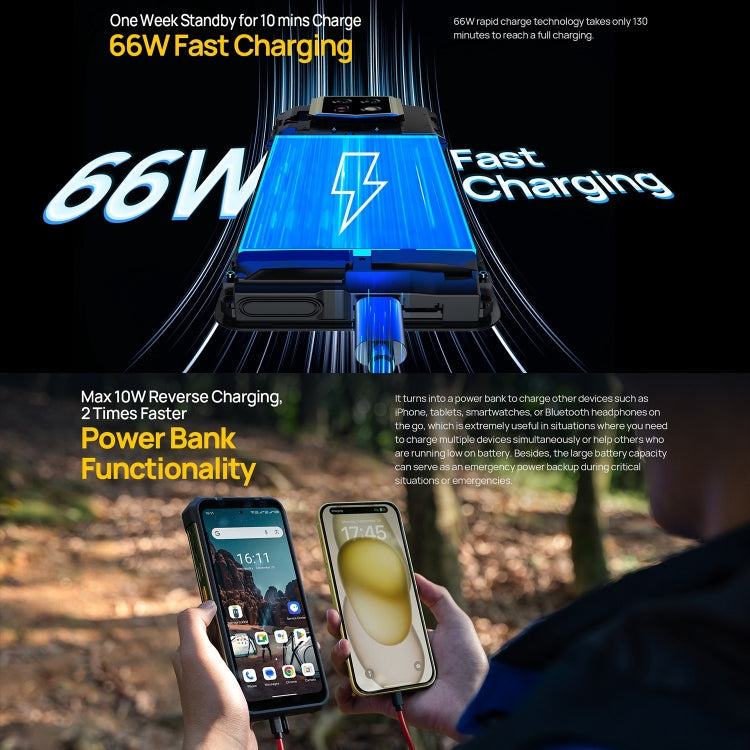 Ulefone Armor 24, Rugged Phone, Side Fingerprint, 22000mAh, 6.78 inch Android 14 MediaTek Helio G96 Octa Core, Network: 4G, NFC, Armor 24 – Lanyard, Magnetic, Fast Charging