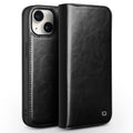 QIALINO Classic Genuine Leather Phone Case, For iPhone 15 For iPhone 15 Black