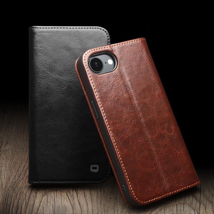 QIALINO Classic Genuine Leather Phone Case, For iPhone 16e / 17e, For iPhone 17 Pro Max, For iPhone 17 Pro, For iPhone 17, For iPhone Air, For iPhone 16 Pro Max, For iPhone 16 Pro, For iPhone 16 Plus, For iPhone 16, For iPhone 15 Pro Max               ...