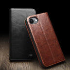 QIALINO Classic Genuine Leather Phone Case, For iPhone 16e / 17e, For iPhone 17 Pro Max, For iPhone 17 Pro, For iPhone 17, For iPhone Air, For iPhone 16 Pro Max, For iPhone 16 Pro, For iPhone 16 Plus, For iPhone 16, For iPhone 15 Pro Max               ...