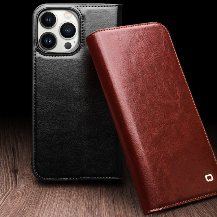 QIALINO Classic Genuine Leather Phone Case, For iPhone 16e / 17e, For iPhone 17 Pro Max, For iPhone 17 Pro, For iPhone 17, For iPhone Air, For iPhone 16 Pro Max, For iPhone 16 Pro, For iPhone 16 Plus, For iPhone 16, For iPhone 15 Pro Max               ...