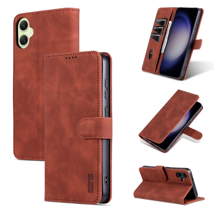 AZNS Skin Feel Calf Texture Flip Leather Phone Case – Card Slot, Flip, Leather, For Samsung Galaxy S24+ 5G, For Samsung Galaxy S24 5G, For Samsung Galaxy A15, For Samsung Galaxy A05 For Samsung Galaxy A05 Brown