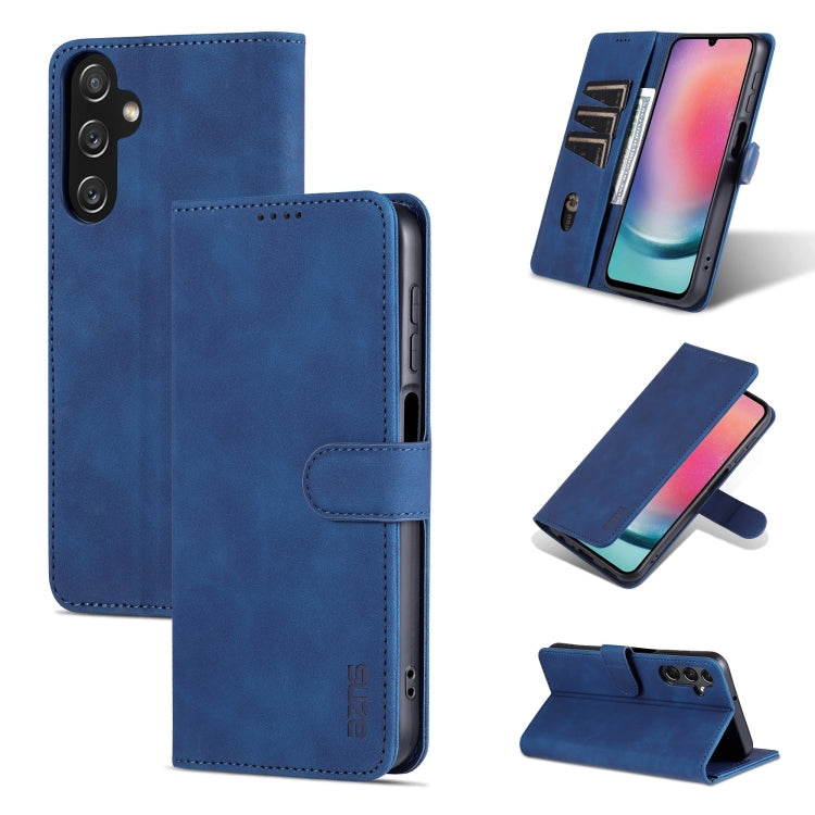 AZNS Skin Feel Calf Texture Flip Leather Phone Case, For Samsung Galaxy A05s For Samsung Galaxy A05s Blue
