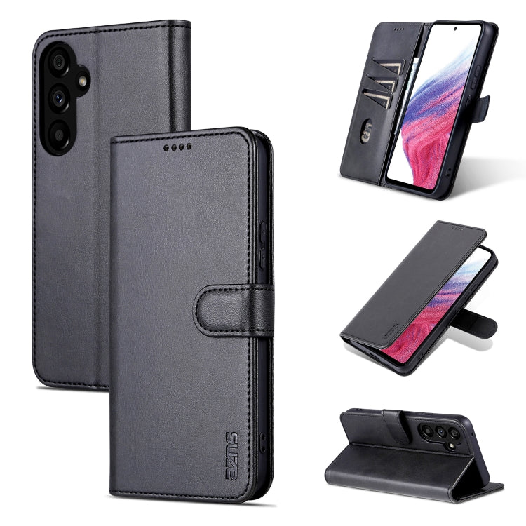 AZNS Skin Feel Calf Texture Flip Leather Phone Case – Card Slot, Flip, Leather, For Samsung Galaxy S24 Ultra 5G, For Samsung Galaxy A55 5G, For Samsung Galaxy A35 5G, For Samsung Galaxy A24 4G / A25 For Samsung Galaxy A35 5G Black