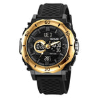 Wrist Watch – 2098 Multifunctional Men 50M Waterproof Thermometer Dual Display...