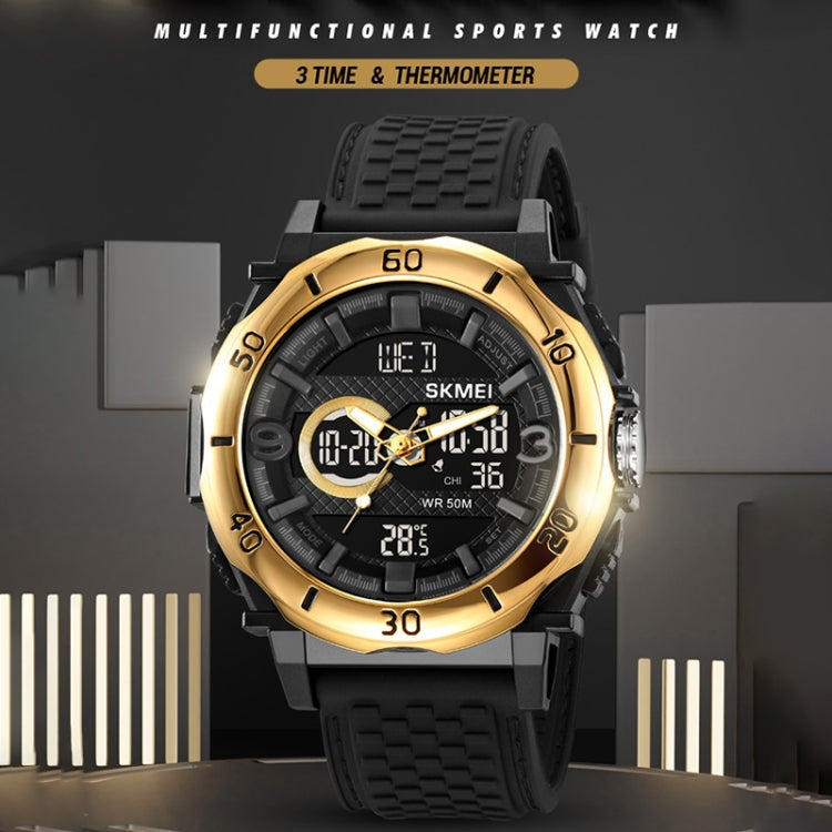 Wrist Watch – 2098 Multifunctional Men 50M Waterproof Thermometer Dual Display...