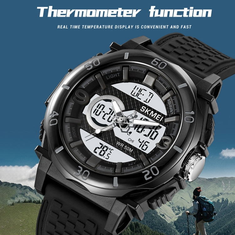 Wrist Watch – 2098 Multifunctional Men 50M Waterproof Thermometer Dual Display...