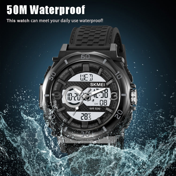 Wrist Watch – 2098 Multifunctional Men 50M Waterproof Thermometer Dual Display...