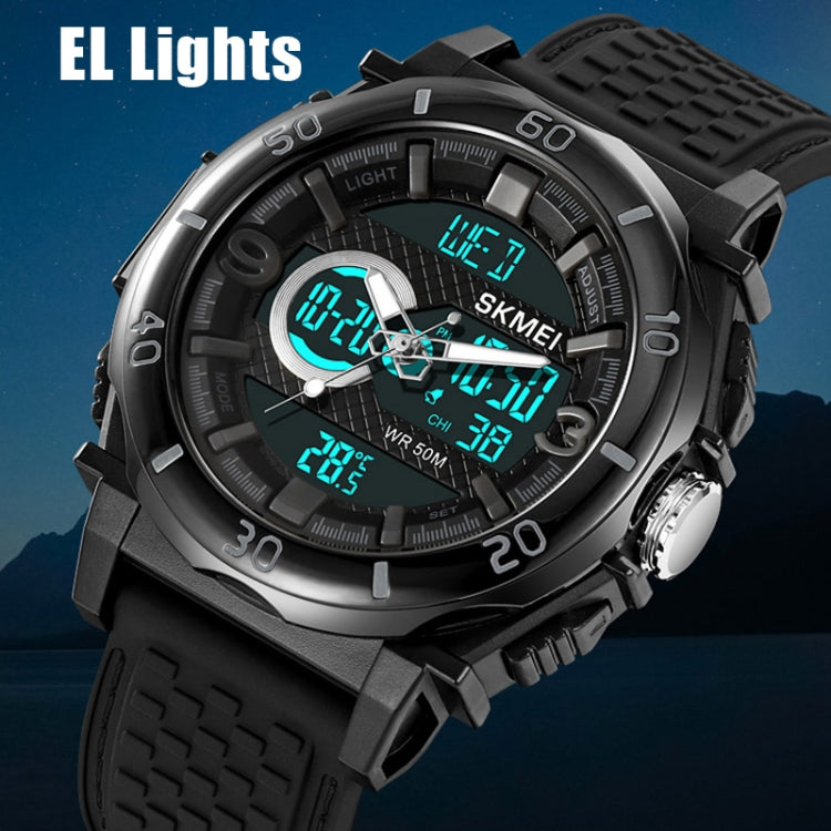 Wrist Watch – 2098 Multifunctional Men 50M Waterproof Thermometer Dual Display...