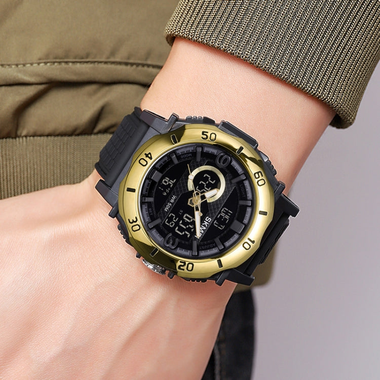 Wrist Watch – 2098 Multifunctional Men 50M Waterproof Thermometer Dual Display...