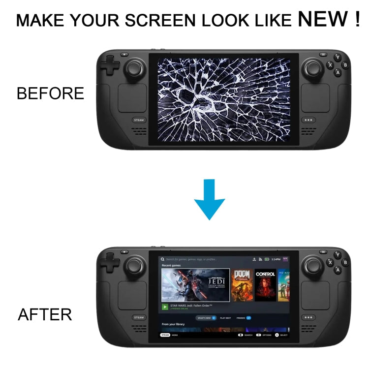 Original LCD Screen with Digitizer Full Assembly, For Steam Deck