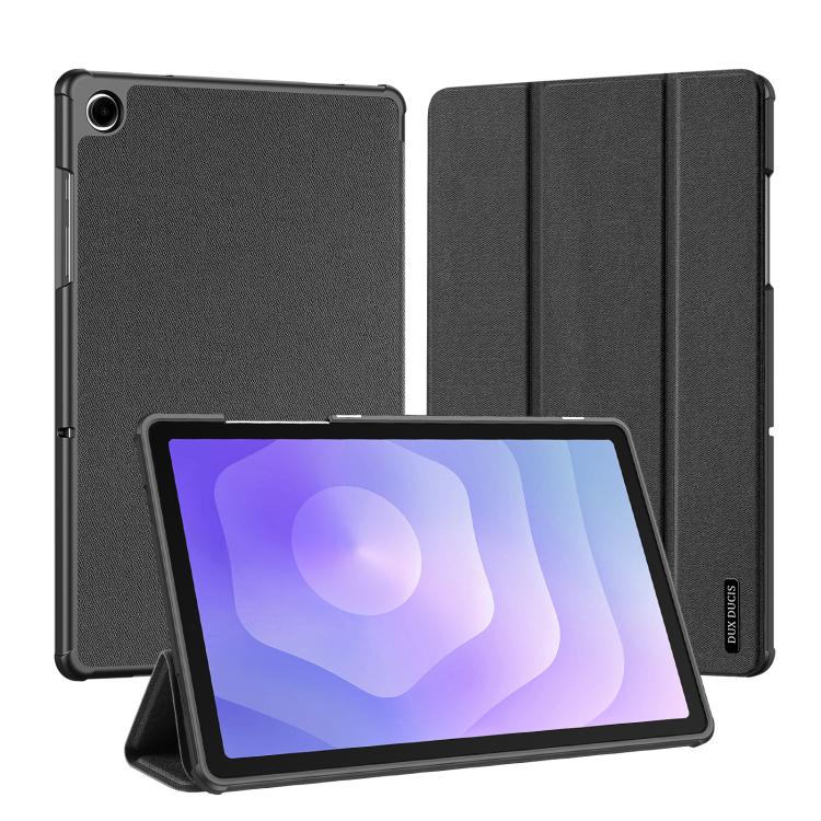 DUX DUCIS Domo Series Magnetic Flip Leather Tablet Case – Shockproof, Waterproof, Magnetic, For Galaxy Tab S12+, For Samsung Galaxy Tab A11+ / A9+, For Samsung Galaxy Tab S9 FE / S10 FE, For Samsung Galaxy Tab S10 FE+, For Samsung Galaxy Tab S10 Ultra For Samsung Galaxy Tab A11+ A9+ Black