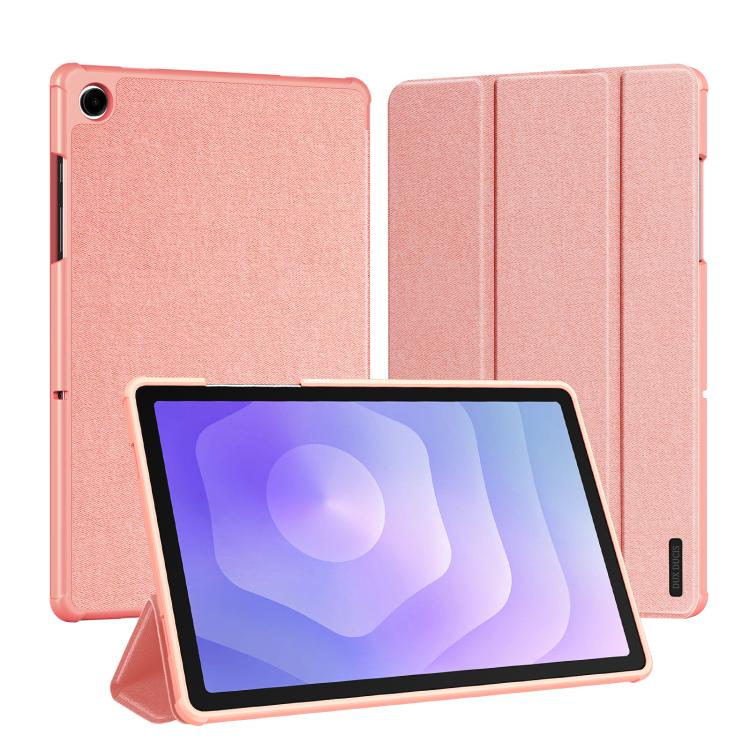 DUX DUCIS Domo Series Magnetic Flip Leather Tablet Case – Shockproof, Waterproof, Magnetic, For Galaxy Tab S12+, For Samsung Galaxy Tab A11+ / A9+, For Samsung Galaxy Tab S9 FE / S10 FE, For Samsung Galaxy Tab S10 FE+, For Samsung Galaxy Tab S10 Ultra For Samsung Galaxy Tab A11+ A9+ Pink
