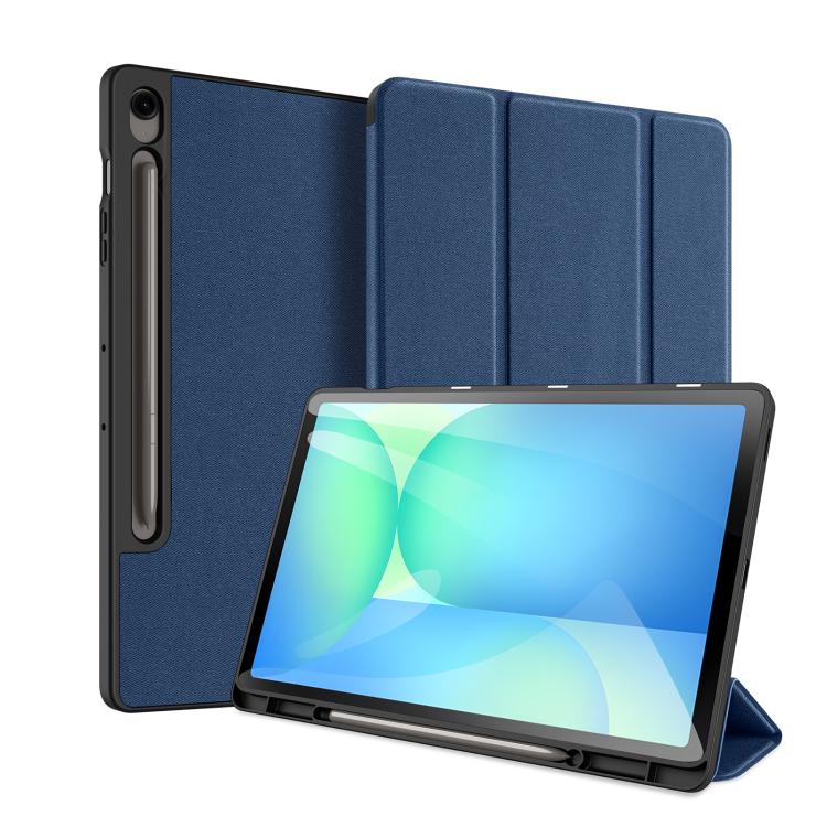 DUX DUCIS Domo Series Magnetic Flip Leather Tablet Case – Shockproof, Waterproof, Magnetic, For Galaxy Tab S12+, For Samsung Galaxy Tab A11+ / A9+, For Samsung Galaxy Tab S9 FE / S10 FE, For Samsung Galaxy Tab S10 FE+, For Samsung Galaxy Tab S10 Ultra For Samsung Galaxy Tab S10 FE+ Blue