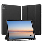 DUX DUCIS Domo Series Magnetic Flip Leather Tablet Case, For Galaxy Tab S12+, For Samsung Galaxy Tab A11+ / A9+, For Samsung Galaxy Tab S9 FE / S10 FE, For Samsung Galaxy Tab S10 FE+, For Samsung Galaxy Tab S10 Ultra, For Samsung Galaxy Tab S10+       ... For Galaxy Tab S12+ Black