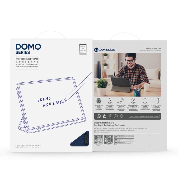 DUX DUCIS Domo Series Magnetic Flip Leather Tablet Case – Shockproof, Waterproof, Magnetic, For Lenovo Yoga Tab Plus