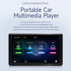 Car 7 inch IPS Portable Smart Screen Wireless Screen Projection Carplay Android Auto, with Reversing Camera, with Reversing Camera – Bluetooth, TPU