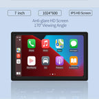 Car 7 inch IPS Portable Smart Screen Wireless Screen Projection Carplay Android Auto, with Reversing Camera, with Reversing Camera – Bluetooth, TPU
