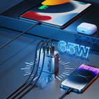 WK WP-U156 Pioneer Series 65W USB+Dual USB-C/Type-C GaN Charger, WP-U156