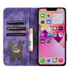 Butterfly Cat Embossing Flip Leather Phone Case, For iPhone 13 mini, For iPhone 12 / 12 Pro, For iPhone 12 Pro Max, For iPhone 12 mini