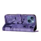 Butterfly Cat Embossing Flip Leather Phone Case, For iPhone 13 mini, For iPhone 12 / 12 Pro, For iPhone 12 Pro Max, For iPhone 12 mini