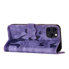 Butterfly Cat Embossing Flip Leather Phone Case, For iPhone 11 Pro Max, For iPhone 11, For iPhone 11 Pro, For iPhone X / XS