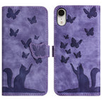 Butterfly Cat Embossing Flip Leather Phone Case, For iPhone XR, For iPhone XS Max, For iPhone 8 Plus / 7 Plus For iPhone XR Purple