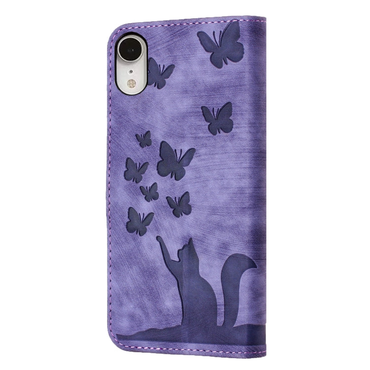 Butterfly Cat Embossing Flip Leather Phone Case, For iPhone XR, For iPhone XS Max, For iPhone 8 Plus / 7 Plus