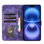 Butterfly Cat Embossing Flip Leather Phone Case, For iPhone 17 Pro Max, For iPhone 17 Pro, For iPhone 17, For iPhone Air
