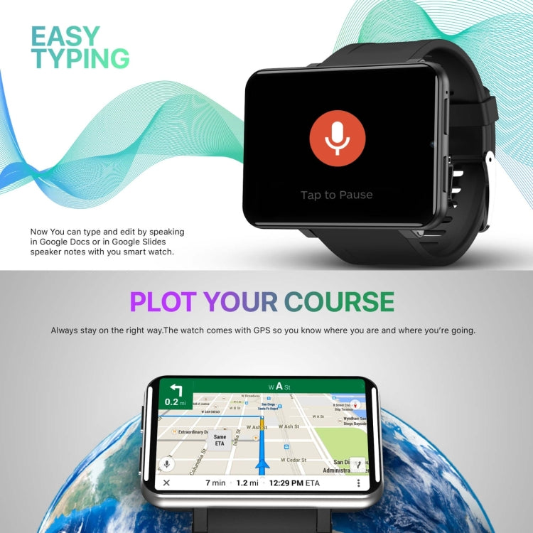 DM100 2.86 inch IPS Full Screen Smart Sport Watch, Support Independent Card Insertion / Multiple Sports Modes / Heart Rate Monitoring / Step Counting, RAM 1GB+ROM 16GB, RAM 3GB+ROM 32GB